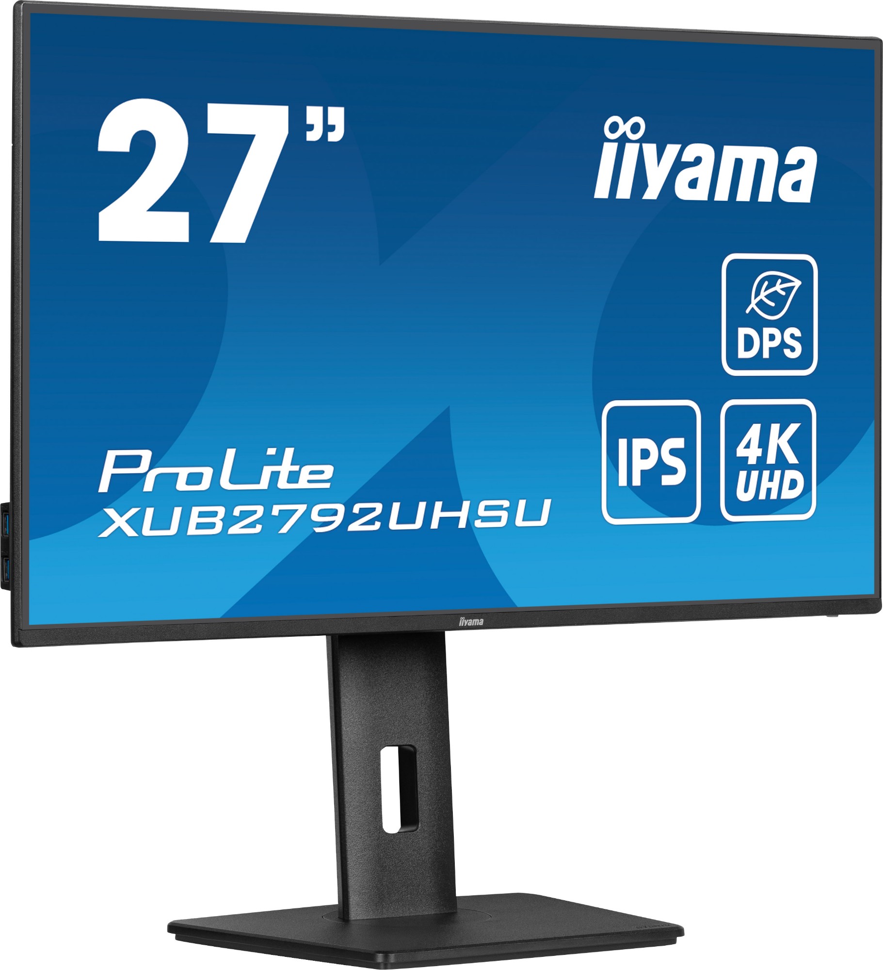 iiyama ProLite 27’’ IPS panel technology, ultra slim monitor featuring 4K resolution, Dynamic Power Saving (DPS) and height adjustable stand