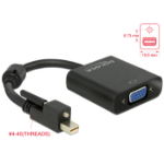 DeLOCK 62641 video cable adapter 0.25 m Mini DisplayPort VGA (D-Sub) Black