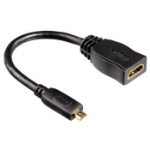 Hama 00122236 HDMI cable 0.1 m HDMI Type A (Standard) HDMI Type D (Micro) Black