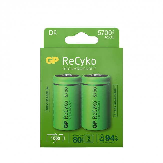 GP Batteries ReCyko Rechargeable battery D Nickel-Metal Hydride (NiMH)