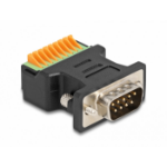 DeLOCK D-Sub 9 male to Terminal Block Adapter with push-button