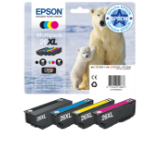 Epson C13T26364010/26XL Ink cartridge multi pack Bk,C,M,Y high-capacity XL 1x500,3x700, 12ml 3x10ml Pack=4 for Epson XP 600