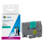 G&G 18675 labelprinter-tape Zwart op groen TZe