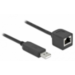 DeLOCK Serial Connection Cable with FTDI chipset, USB 2.0 Type-A male to RS-232 RJ45 male 50 cm black