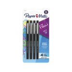 PAPERMATE PM Flair Felt Tip Blk Pk4 Bx6