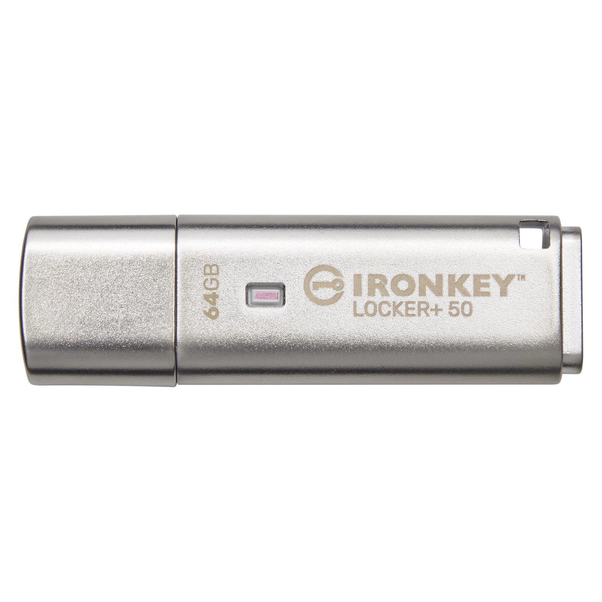 Kingston Technology IronKey Locker+ 50 USB flash drive 64 GB USB Type-A 3.2 Gen 1 (3.1 Gen 1) Silver