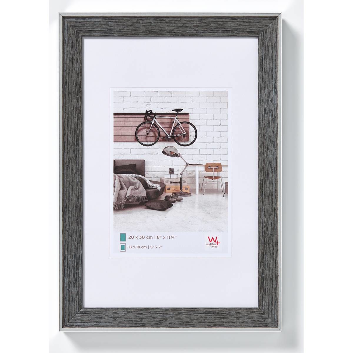 Image of Walther EN824D - Polystyrol - Grey - Single picture frame - Wall -...