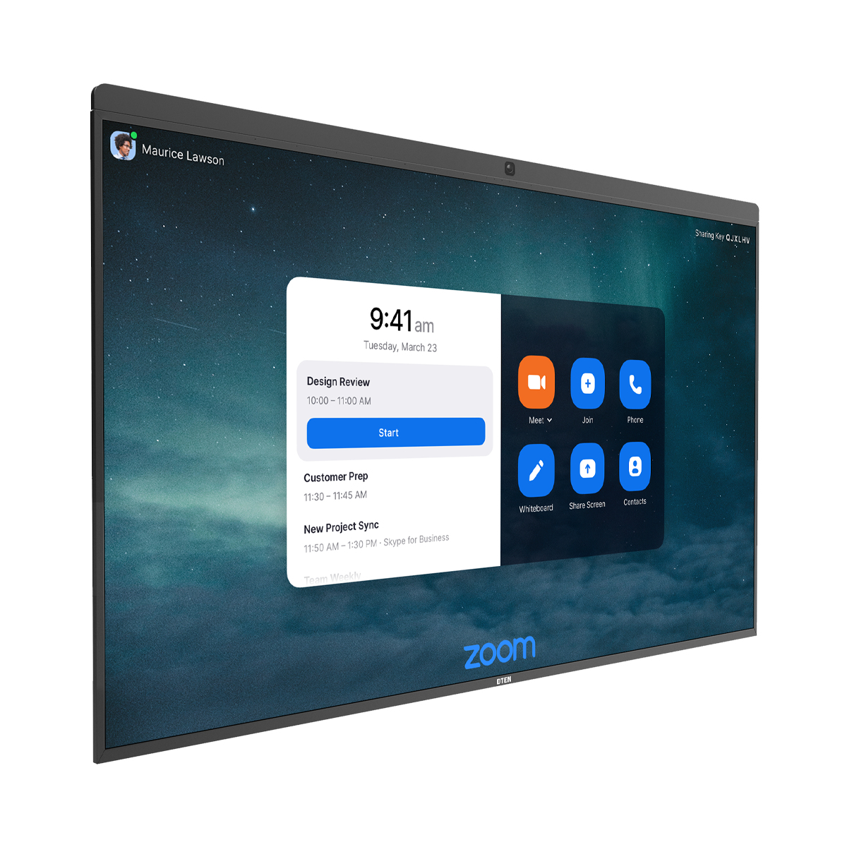 DTEN DBR1455E interactive whiteboard 139.7 cm (55") 3840 x 2160 pixels Touchscreen Black