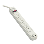 Tripp Lite TLP606USB surge protector Gray 6 AC outlet(s) 120 V 72" (1.83 m)