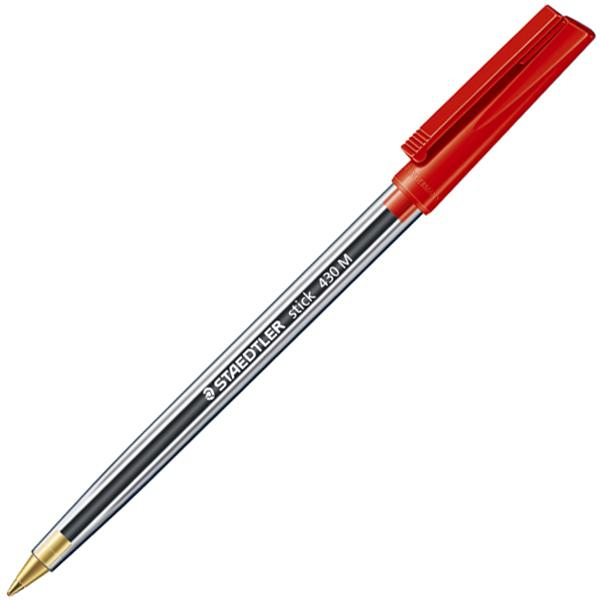 Staedtler Stick 430 Ballpoint Pen Medium Red (10 Pack) 430-M2