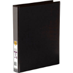 MARBIG CLEAR VIEW INSERT BINDER A4 4D RING 25MM BLACK