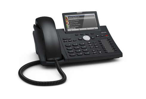 4141 SNOM D375 - IP Phone - Black - Wired handset - Desk/Wall - In-band - Out-of band - SIP info - 12 lines