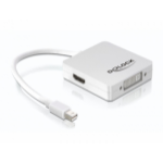 DeLOCK 61768 video cable adapter 0.24 m Mini DisplayPort DisplayPort + DVI + HDMI White