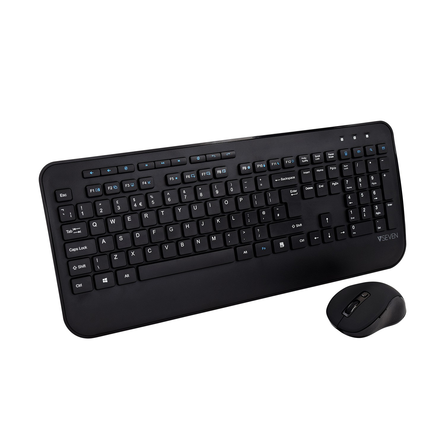 Image of V7 CKW300UK Full Size/Palm Rest English QWERTY - Black