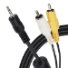Maplin 2.5mm 3 Pole Jack Plug to Twin 2 Pole RCA Jack Plug Cable 1.8m