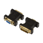 LogiLink AD0001 video cable adapter VGA (D-Sub) DVI-I Black