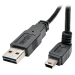 Tripp Lite UR030-003-DNB USB cable USB 2.0 35.8" (0.91 m) USB A Mini-USB B Black