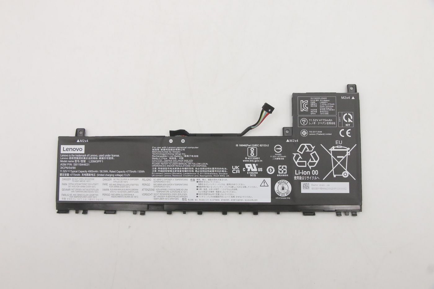 5B11B44633 LENOVO Battery SP/A L20M3PF1 11.52V, 56.5Wh, 3cell