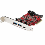 StarTech.com Carte PCI Express USB 5 Ports - Carte PCIe USB 3.2 Gen 2 (10Gbps) avec 1x USB-C & 2x USB-A - 1x IDC 2 Ports (Extension Connecteur Interne USB 5Gbps) - Carte Contrôleur USB C PCI Express