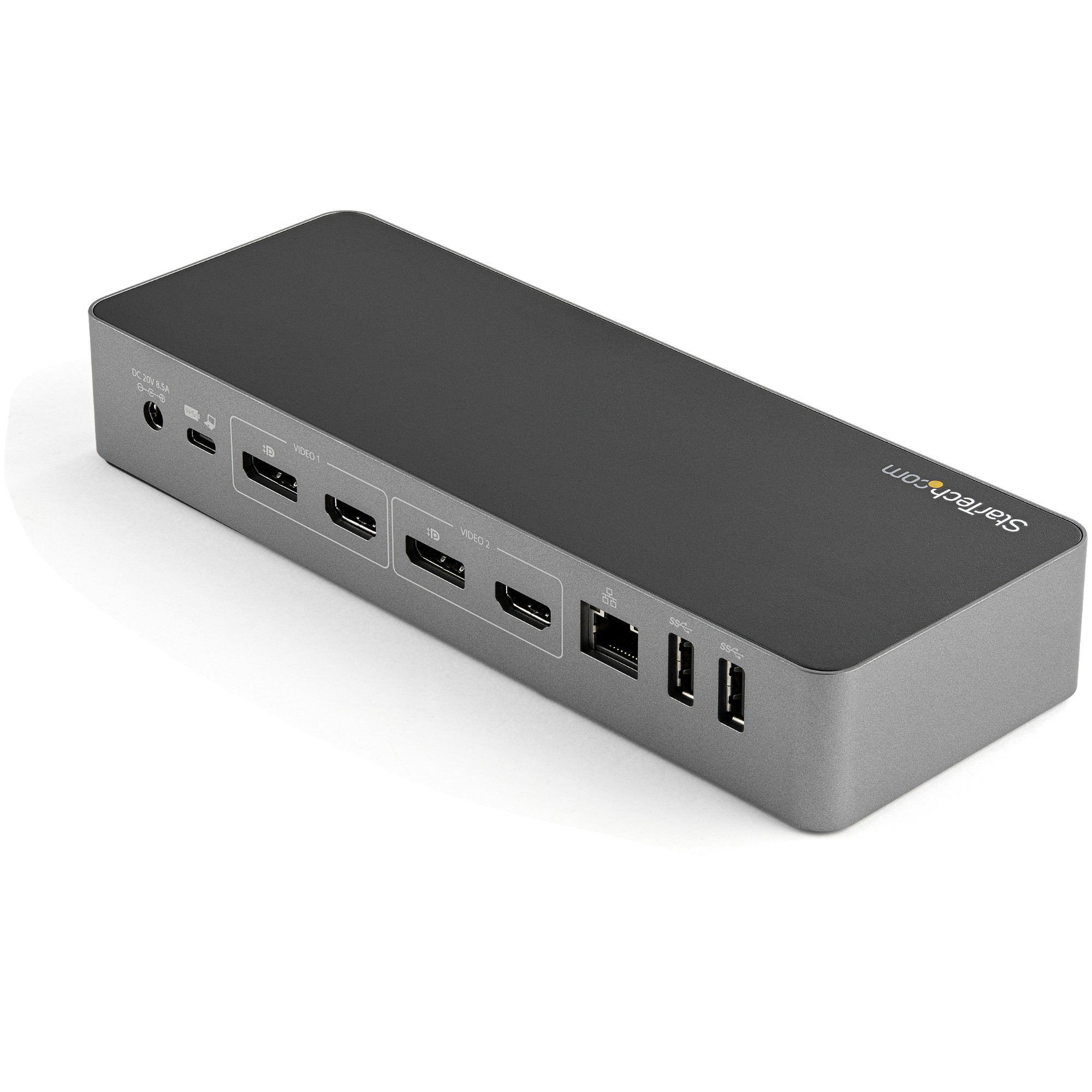 StarTech-com-USB-C---USB-A-Dock---Hybrid-Universal-Laptop-Docking-Station-with-100W-Power-Delivery---Dual-Monitor-4K-60Hz-HDMI---DisplayPort---4x-USB-3-1-Gen-1-Hub--GbE---Windows---Mac