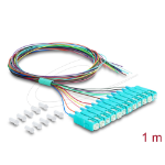 DeLOCK 91048 InfiniBand/fibre optic cable 1 m 12x SC Pigtail Blue