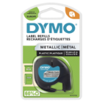 Dymo 91208/S0721730 DirectLabel-etikettes silver 12mm x 4m for Dymo LetraTag
