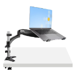 StarTech.com Desk Mount Laptop Arm - Full Motion Articulating Arm for Laptop or Single 34" Monitor - VESA Mount Laptop Tray Bracket - Ergonomic Adjustable Notebook Stand - Desk-Clamp