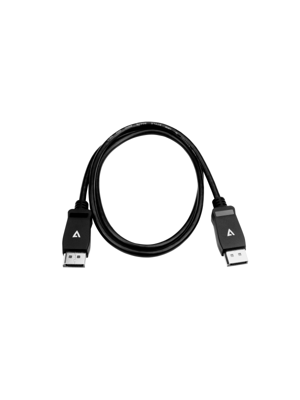 Image of V7 Black Video Cable Pro DisplayPort Male to DisplayPort Male 1m 3.3ft