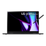 LG Gram Pro 16T90SP-K.APB8U1 laptop Intel Core Ultra 7 155H Hybrid (2-in-1) 16" Touchscreen WQXGA+ 32 GB LPDDR5x-SDRAM 1 TB SSD Wi-Fi 6E (802.11ax) Windows 11 Pro Black