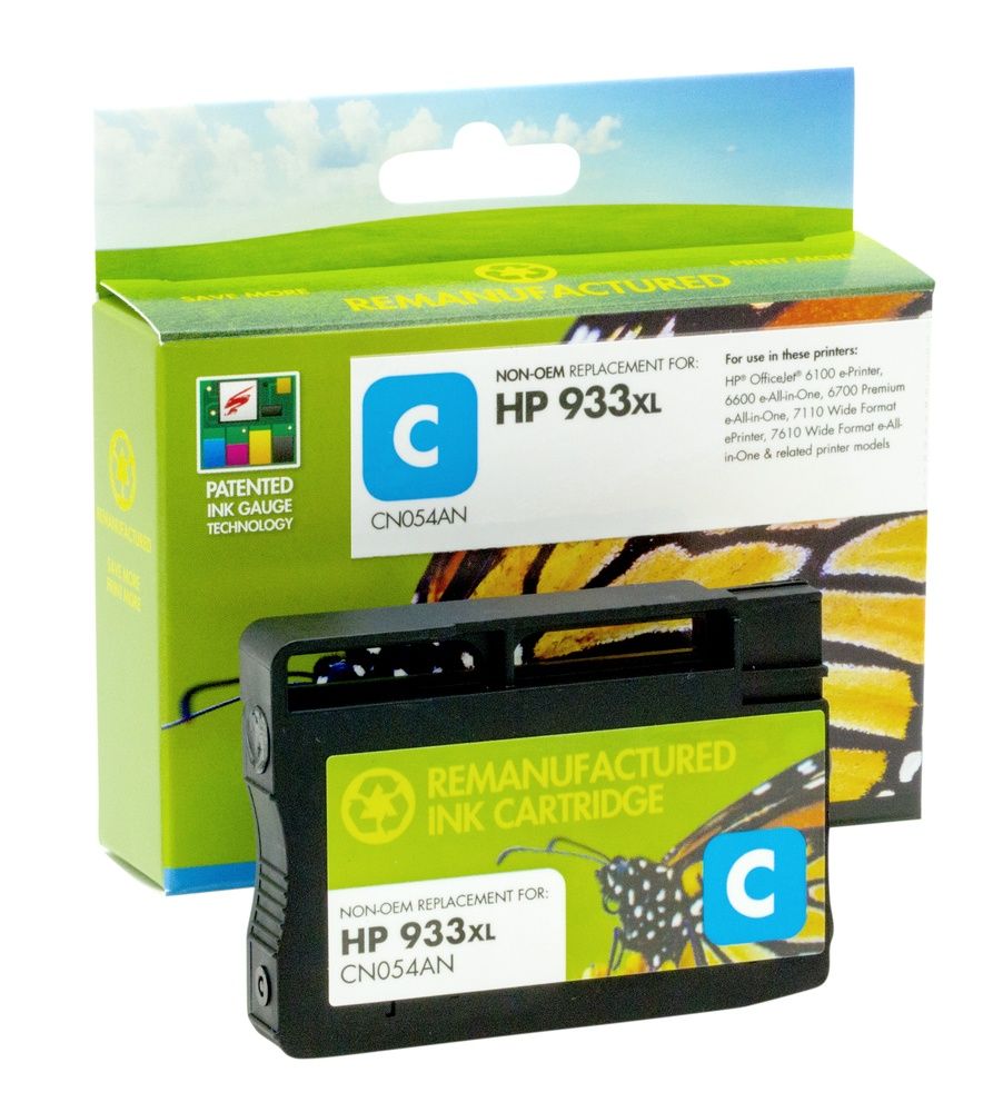 Refilled HP 933XL Cyan Ink Cartridge