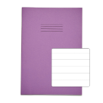 Rhino A4 Exercise Book 64 Page Purple F15 (Pack of 50)