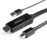 StarTech.com HD2DPMM10 video cable adapter 118.1" (3 m) HDMI Type A (Standard) Mini DisplayPort Black