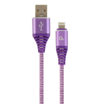 Gembird CC-USB2B-AMLM-2M-PW Lightning-kabel Paars, Wit