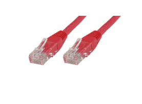 Image of Microconnect CAT5e UTP 3m networking cable Red U/UTP (UTP)