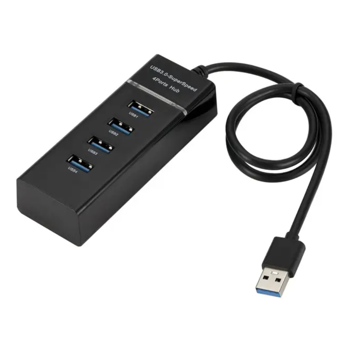 USB 3.0 4 Port Adapter - 1.2M - Black (KZW-201) thumbnail