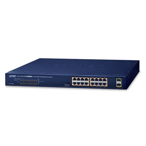 GSW-1820HP PLANET 16-Port 10/100/1000T 802.3at