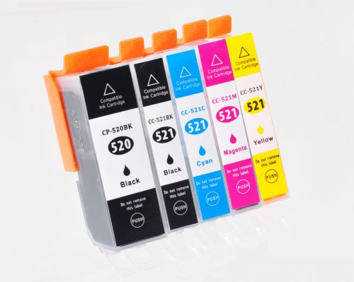 CTS Compatible Canon PGI520BK/CLI521K/C/M/Y Multipack 5 Inkjets