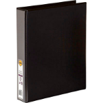 MARBIG CLEAR VIEW INSERT BINDER A4 4D RING 38MM BLACK