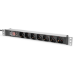 Digitus Socket strip with aluminum profile and surge protection, 7-way Italian output, 2 m cable Italian plug