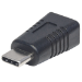 Manhattan USB-C to Mini-USB Adapter, Male to Female, 5 Gbps (USB 3.2 Gen1 aka USB 3.0), Black, Polybag
