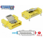 DeLOCK 89887 wire connector SATA Nickel, Yellow