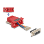 DeLOCK D-Sub 15 pin female to RJ12 female Assembly Kit red