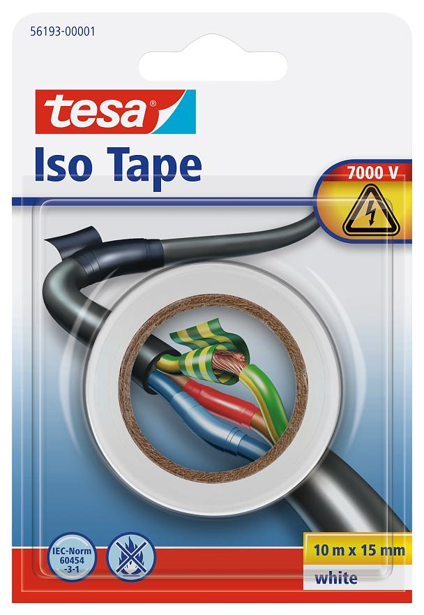Image of TESA Insulating Tape - 1 pc(s) - White - PVC - 6 V - Blister - IEC...