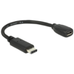 DeLOCK 65578 USB cable 0.15 m USB 2.0 USB C Micro-USB B Black