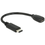 DeLOCK 65578 USB cable USB 2.0 0.15 m USB C Micro-USB B Black