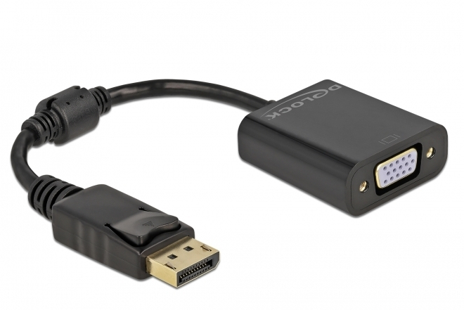 Image of DeLOCK 61006 video cable adapter 0.15 m DisplayPort VGA (D-Sub) Black