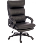 Teknik Luxe Luxury Leather Look Executive Office Chair Black - 6913 DD