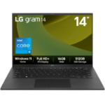 LG Gram 14Z90RU-G.AA55A1 laptop Intel® Core™ i5 i5-1334U 35.6 cm (14") Full HD+ 16 GB LPDDR5-SDRAM 512 GB SSD Wi-Fi 6E (802.11ax) Windows 11 Home Black