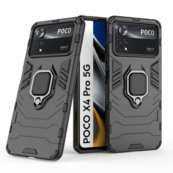 Xiaomi Poco X4 Pro JLC Transformer with Finger Loop - Black thumbnail