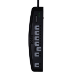 CyberPower CSP708T surge protector Black 7 AC outlet(s) 125 V 94.5" (2.4 m)